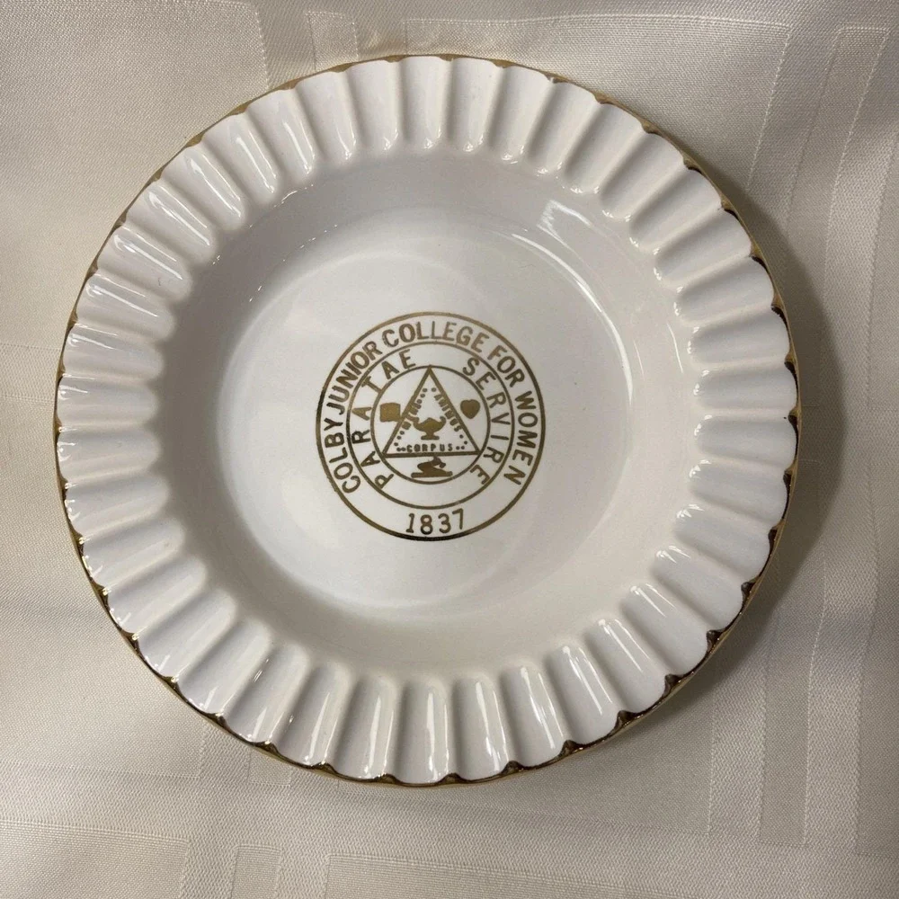 Vintage WC Bunting Co Ashtray - Colby Junior College For Women New London, NH